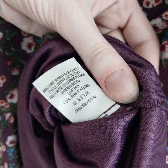 Francesca's Mi Ami Penelope Ruffle Mini Dress Like New Size XXS Purple Floral - Picture 13 of 13